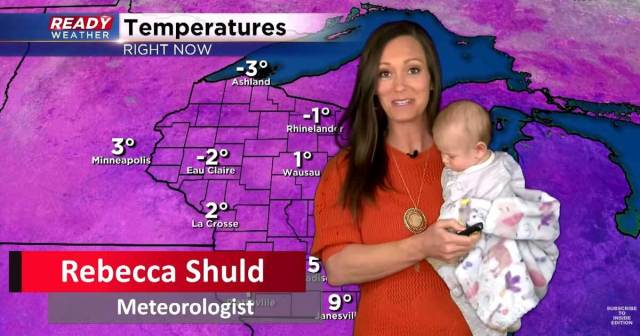 Working Mom Meteorologist Brings Baby on Air for Weather Forecast
