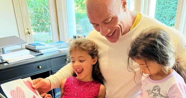 The Rock Shares Why His Little Girls' Valentines Made Him Emotional ...
