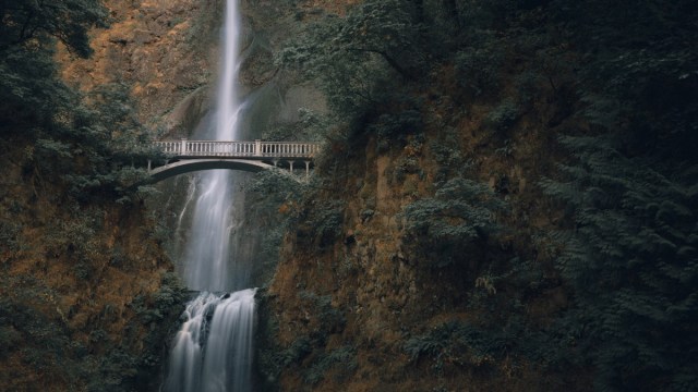 multnomah falls in portland during fall is a fun things to do in portland with kids