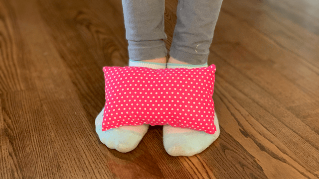 indoor party games like foot bean bag are great winter birthday party ideas