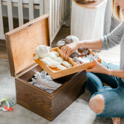 fourth trimester necessities wooden keepsake box