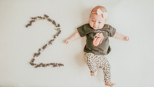a cute baby milestone photo idea