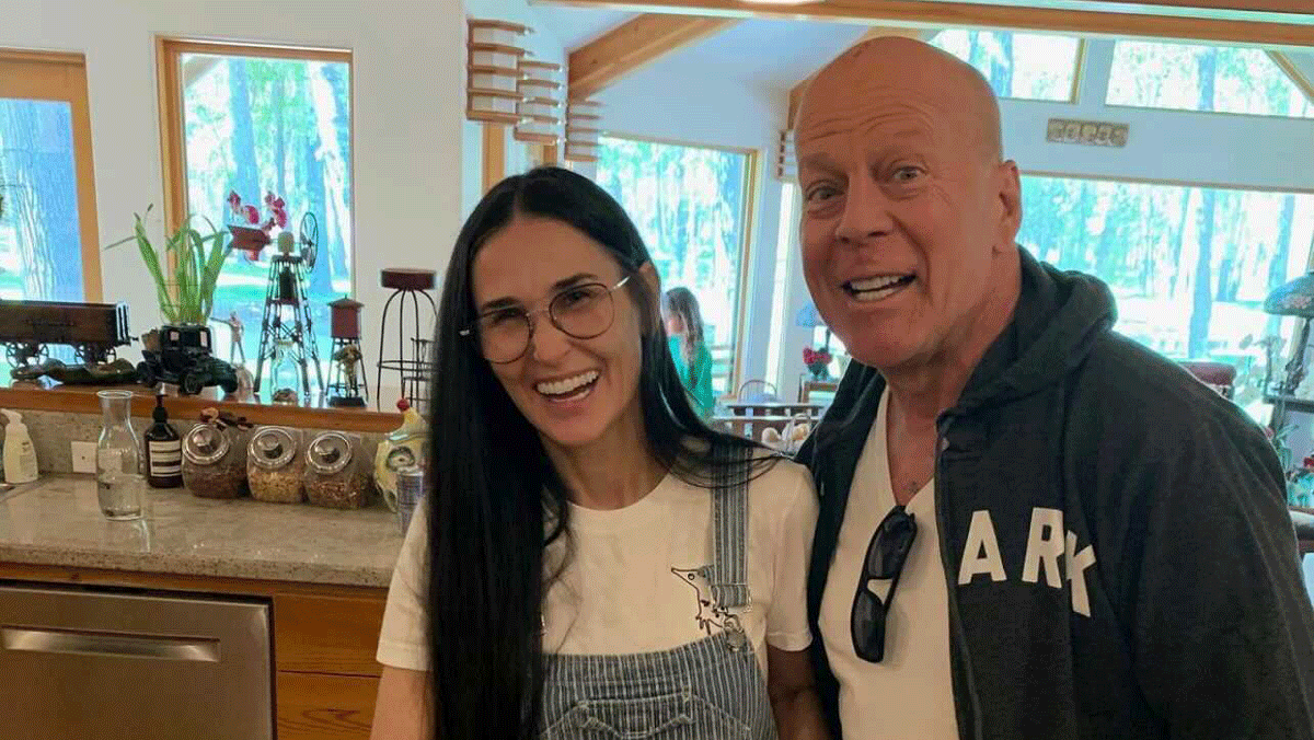 Demi Moore Celebrates Bruce Willis & Their Blended Family on Instagram