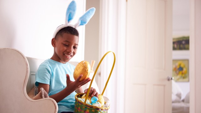 little boy with an easter egg, cute Easter bunny ideas