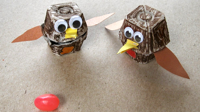 spring robin candy box egg carton craft