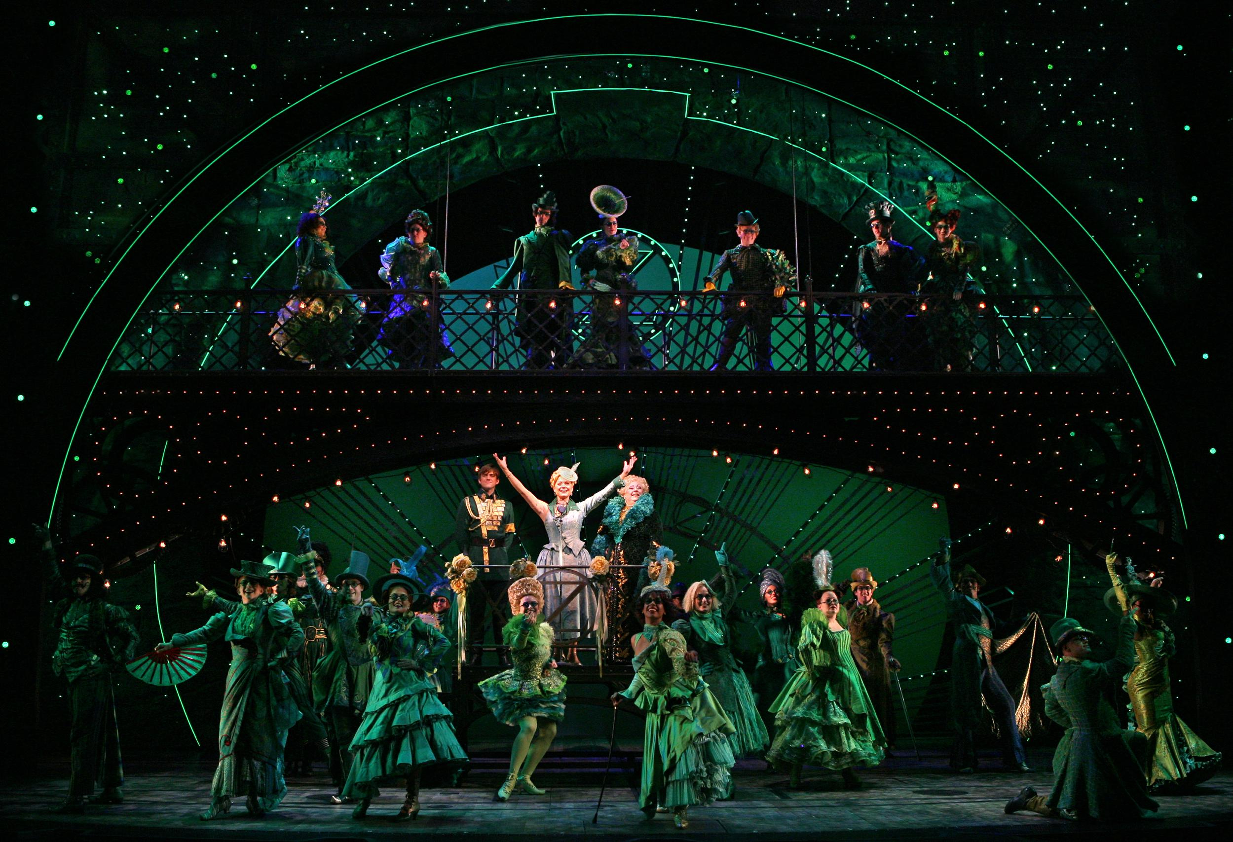 Wicked the musical company on stage 