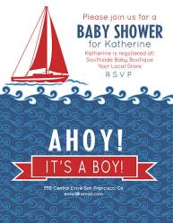 ahoy it's a boy baby shower invitations