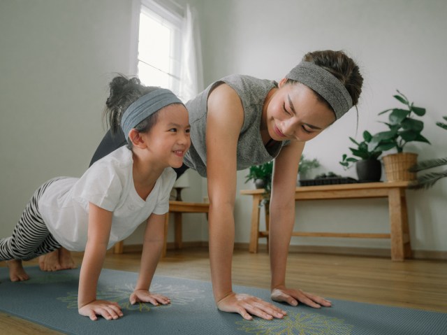 let your kids be part of your at-home workouts