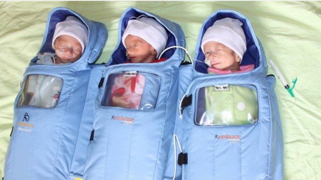 premature babies in portable incubators