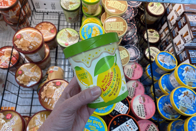 Lemon ice cream is one of Trader Joe's new items for spring. 
