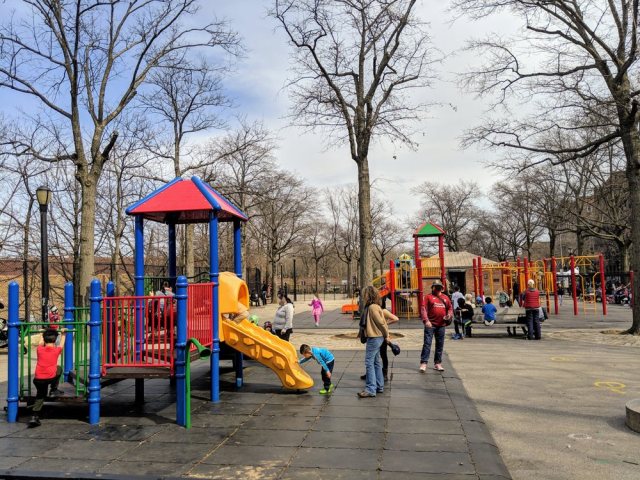 kids playing in sunnyside playground