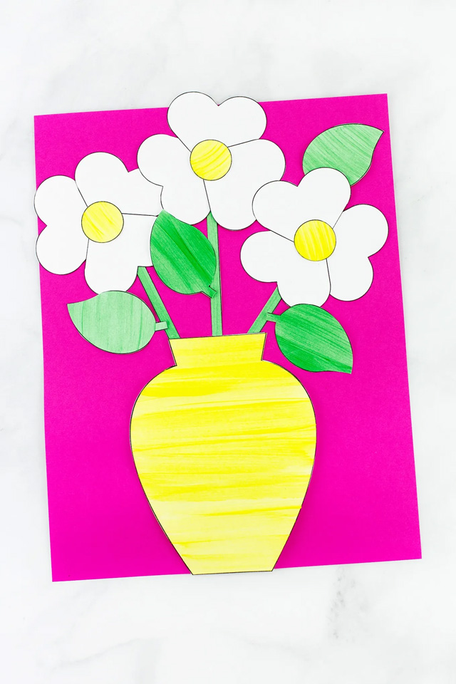 paper flower bouquet Mother's Day card