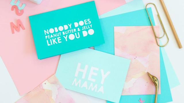 typography mother's day card ideas
