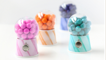 DIY gumball dispensers are fun party favors for kids