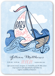 sail off boy girl baby shower invitation