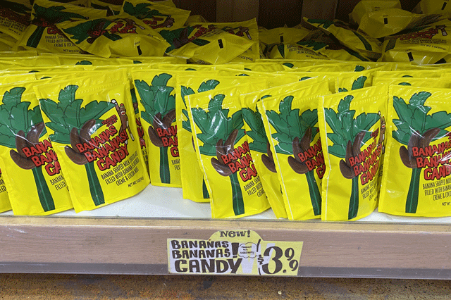 Bananas Bananas! Candy is on one of Trader Joe's new items for spring. 