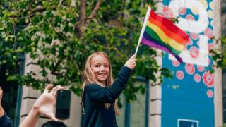 pride month san diego girl in parade