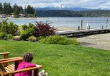 A child enjoys the views of Hood Canal on a Memorial Day road trips
