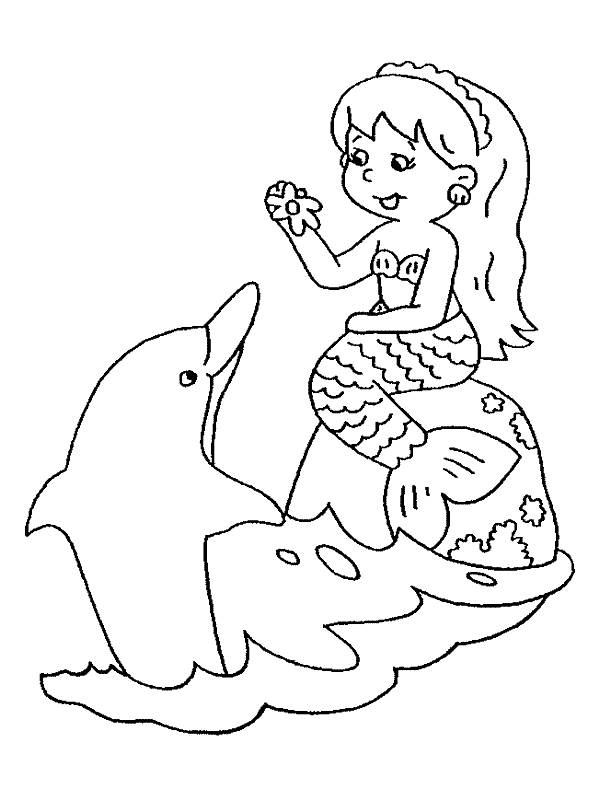 A Mermaid and a dolphin out of water