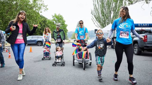 Families participate in a Pride 5K in Seattle pride events