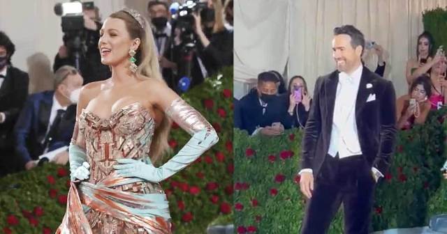 Ryan Reynolds Grinning at Blake Lively’s Met Gala Dress Reveal Is the Best