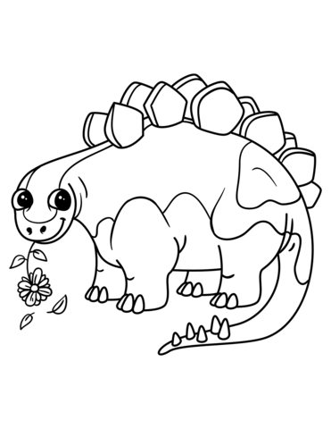 a big-eyed stegosaurus for stegosaurus coloring pages