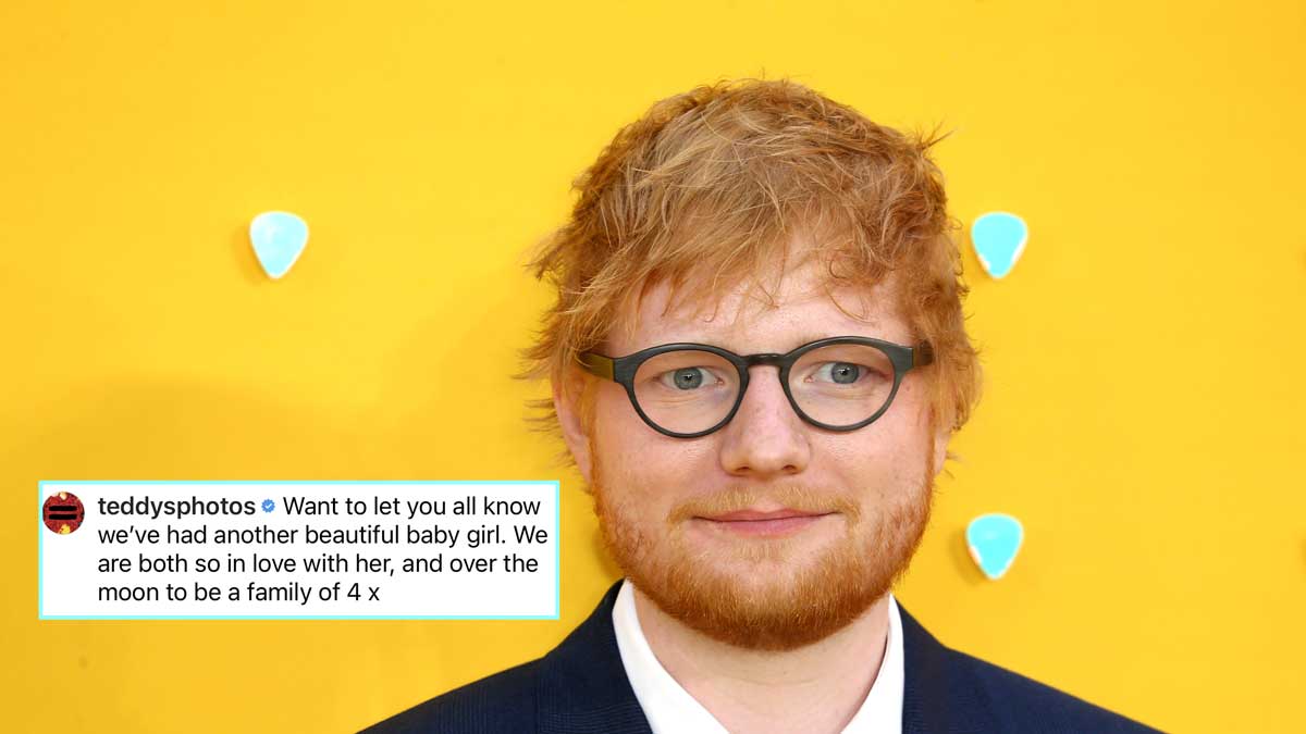 Ed Sheeran Announces the Birth of His 2nd Child on Instagram