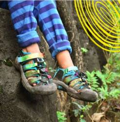 Keen sandals - camping with kids