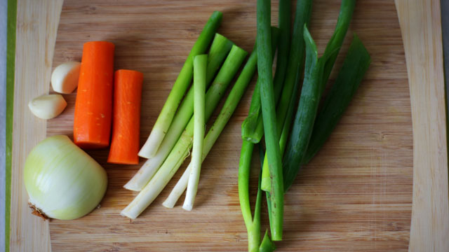 a good cooking hack is storing partially chopped vegetables in the freezer