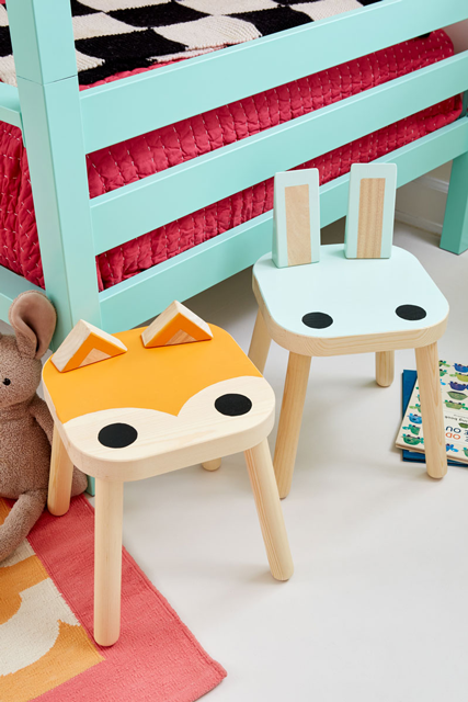 Cute animal stools - IKEA kids room ideas
