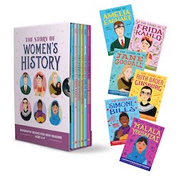 a collection of women's history books