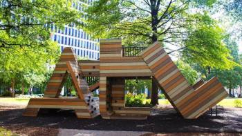 Wood ATL playground is an atlanta hidden gem that kids love to play on