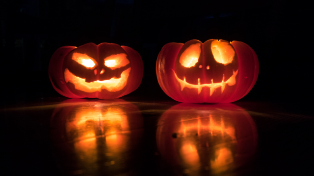 use a pumpkin template or a pumpkin carving stencil to get an awesome jack-o-lantern