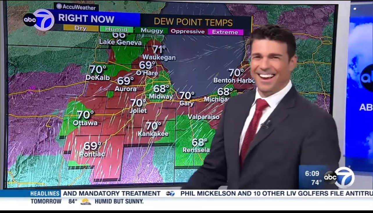 Weatherman Discovers His Map Is a Touchscreen and His Reaction Is So Pure