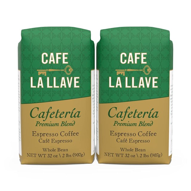 Two bags of Cafe La Llave coffee beans