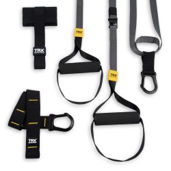 flat lay of suspension fitness training system