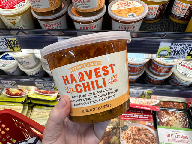 best fall trader joes items harvest chili