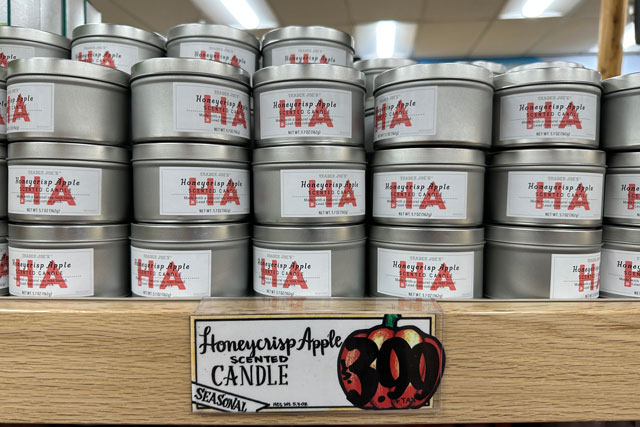 best fall trader joes items honeycrisp apple candle