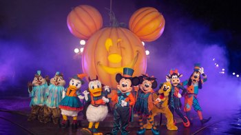 disney characters at Disneyland Halloween Time