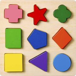 wooden shape and color recognition puzzle Gybber & Mumu