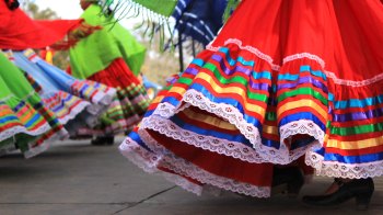 colorful skirts during traditional Mexican dance