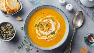 pumpkin soup is a classic pumpkin recipe for fall