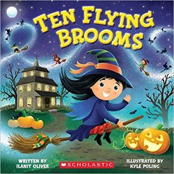 Ten Flying Brooms is a witch book for kids