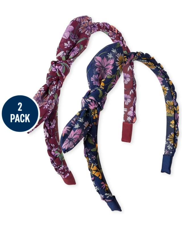 Set of two floral printed hair bands