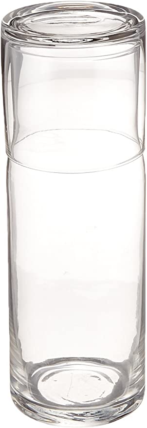 Glass carafe and drinking glass