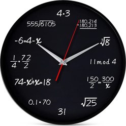 Math themed wall clock