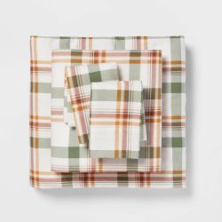 Fall plaid flannel sheets