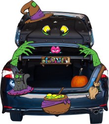 Witch trunk or treat decorating kit