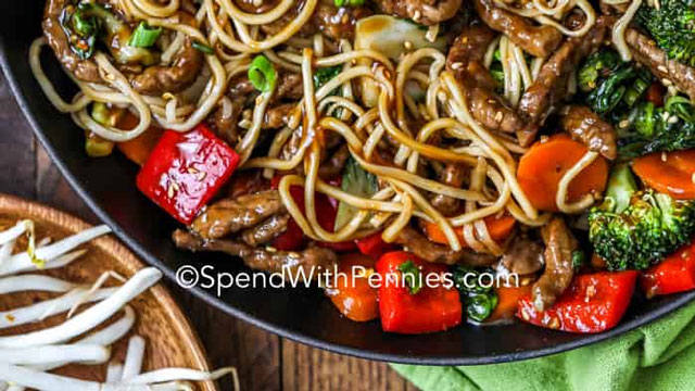 Beef stir fry is an easy one pot meal for families