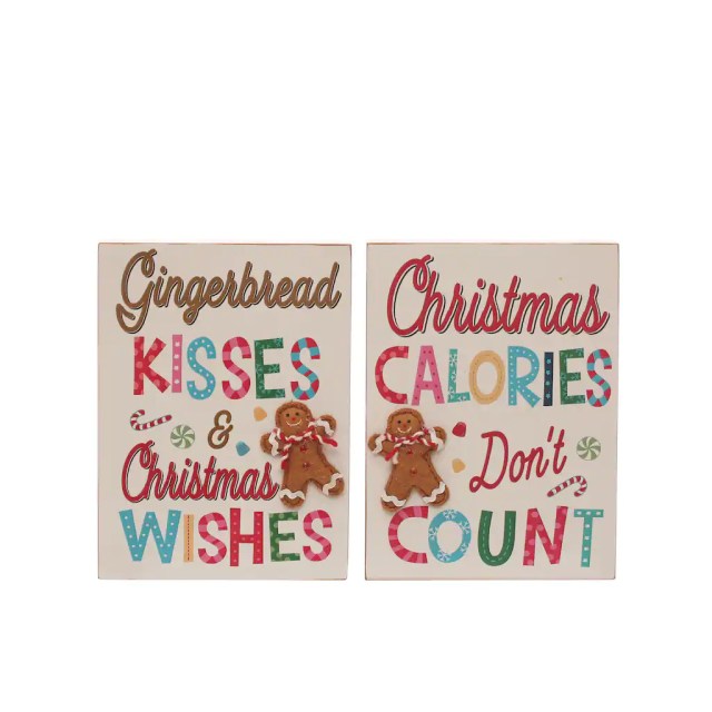 Gingerbread holiday signs